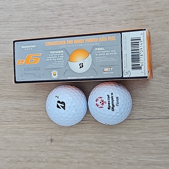 NWOT Bridgestone Golf Balls Special Olympics Florida Set of 5 - Picture 3 of 3